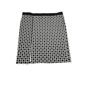 🔥 Valid Brand B&W Geometric Thigh Slit Skirt 3X EUC! 🔥